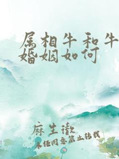 属相牛和牛相配婚姻如何