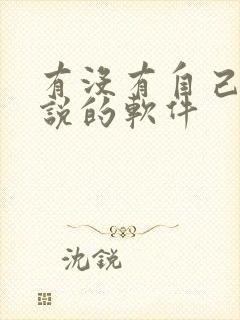 有没有自己写小说的软件