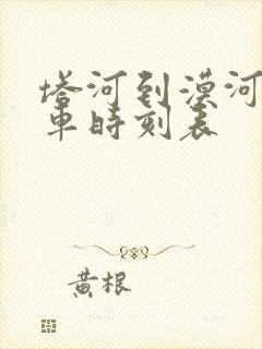 塔河到漠河的火车时刻表