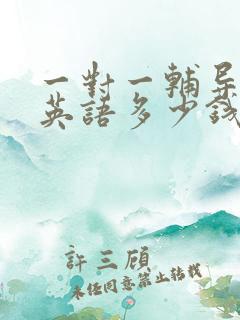 一对一辅导高中英语多少钱