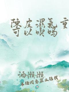 陈皮湿气重的人可以吃吗