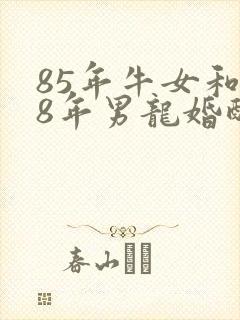 85年牛女和88年男龙婚配