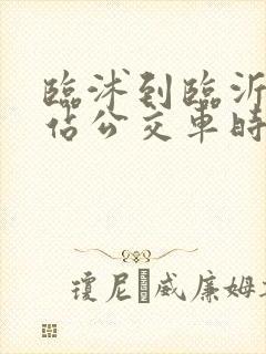 临沭到临沂火车站公交车时间表