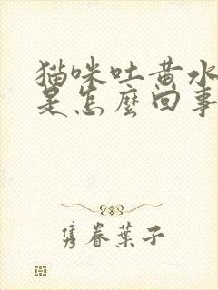 猫咪吐黄水拉稀是怎么回事