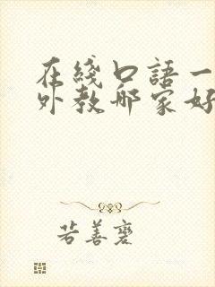 在线口语一对一外教哪家好