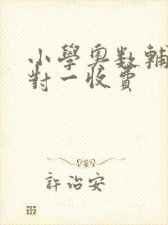 小学奥数辅导一对一收费