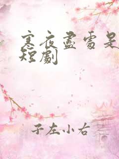 寒夜尽处是卿心短剧