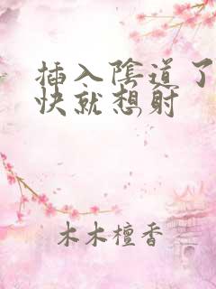 插入阴道了 很快就想射