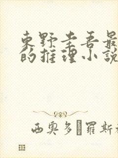 东野圭吾最经典的推理小说