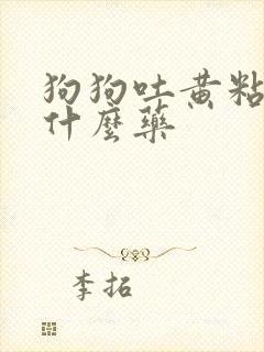 狗狗吐黄粘液吃什么药