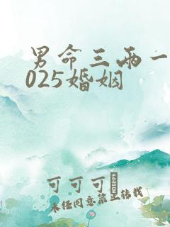 男命三两一钱2025婚姻