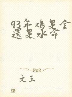 93年鸡是金命还是水命