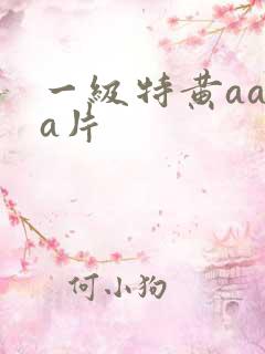 一级特黄aaaa片