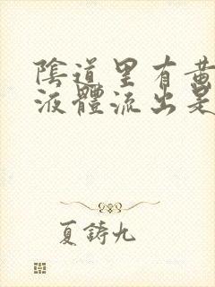 阴道里有黄色的液体流出是怎么回事