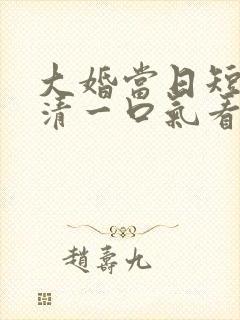 大婚当日短剧高清一口气看完