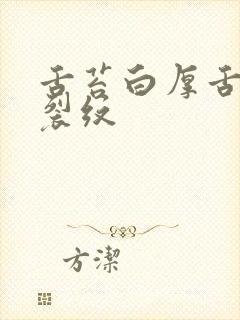 舌苔白厚舌中有裂纹