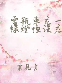 电瓶车充一会就绿灯但没充满电