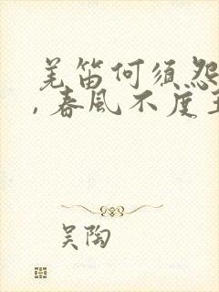 羌笛何须怨杨柳, 春风不度玉门关.