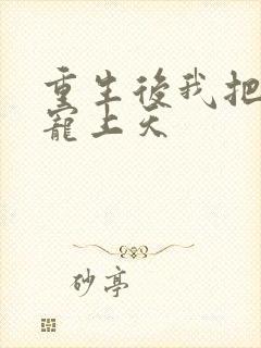 重生后我把暗卫宠上天