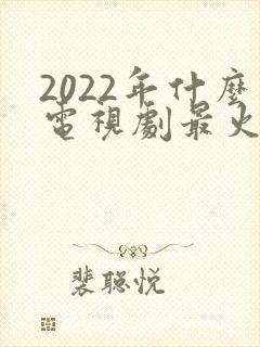 2022年什么电视剧最火最好看