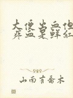 大便出血但是不疼血是鲜红色是为什么