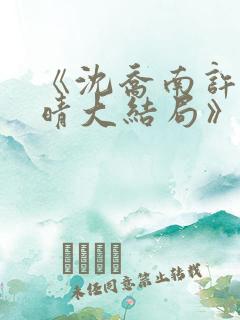 《沈乔南许沫云晴大结局》