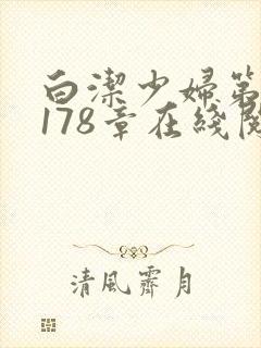 白洁少妇第1一178章在线阅读