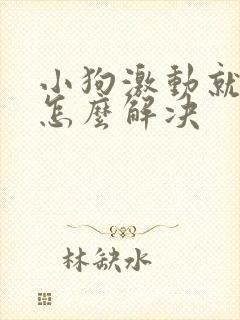 小狗激动就滴尿怎么解决