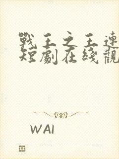 战王之王连续剧短剧在线观看