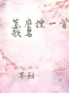 怎么搜一首歌的歌名