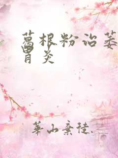 葛根粉治萎缩性胃炎