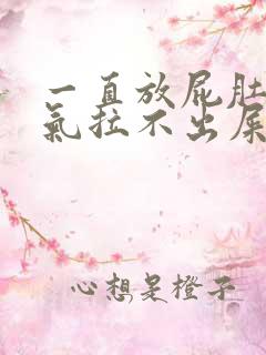 一直放屁肚子胀气拉不出屎