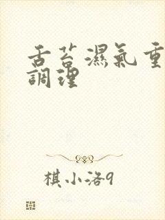 舌苔湿气重怎么调理