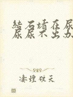 结石堵在尿道口尿尿不出办