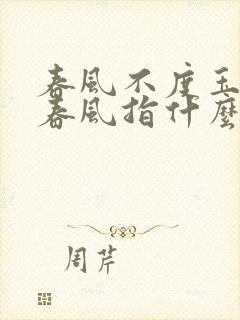 春风不度玉门关春风指什么意思