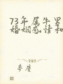 73年属牛男人婚姻感情和命运