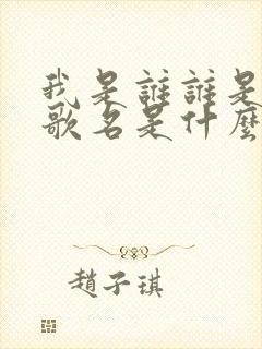 我是谁谁是我的歌名是什么