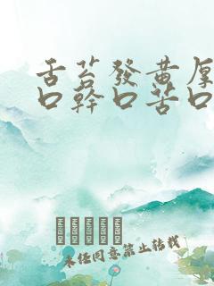 舌苔发黄厚腻 口干口苦口臭