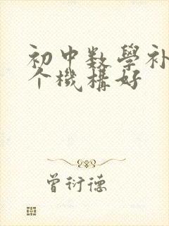 初中数学补课哪个机构好