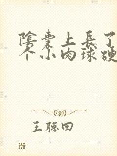 阴囊上长了很多个小肉球硬硬的