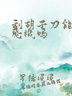 刮胡子刀能带上飞机吗