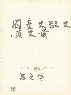 国产又粗又猛又,爽又黄