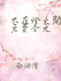 不在灯火阑珊处免费全文