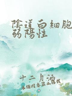 阴道白细胞酯酶弱阳性