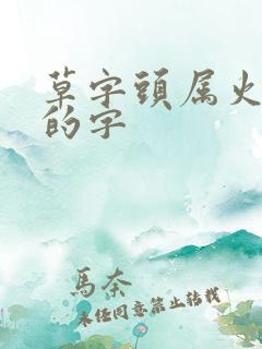 草字头属火吉利的字