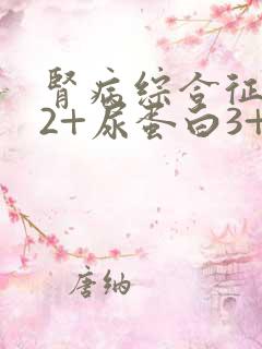 肾病综合征潜血2+尿蛋白3+