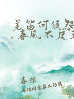 羌笛何须怨杨柳, 春风不度玉门关