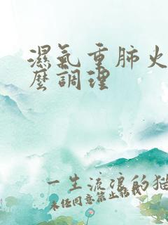 湿气重肺火旺怎么调理