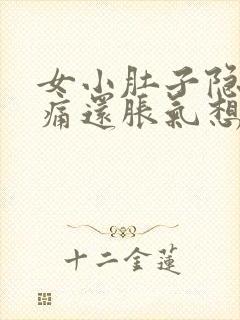 女小肚子隐隐作痛还胀气想放屁