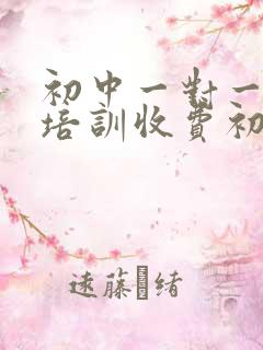 初中一对一辅导培训收费初吗